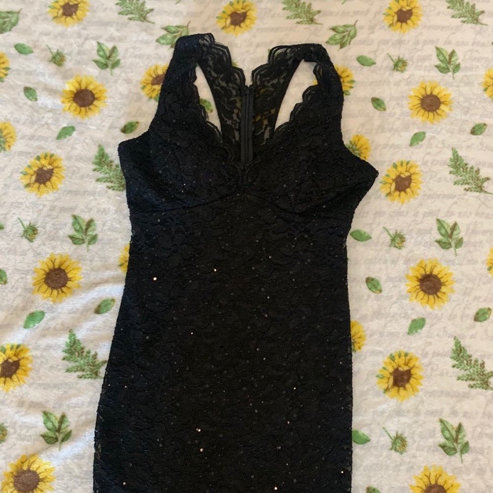 Black mini dress